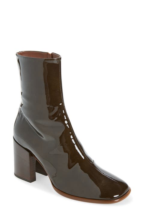 Patent Leather Ankle Boot