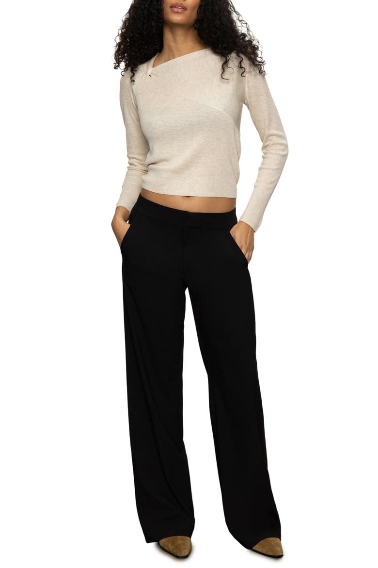 Twist Detail Knit Top, Alternate, color, HEATHER PEARL