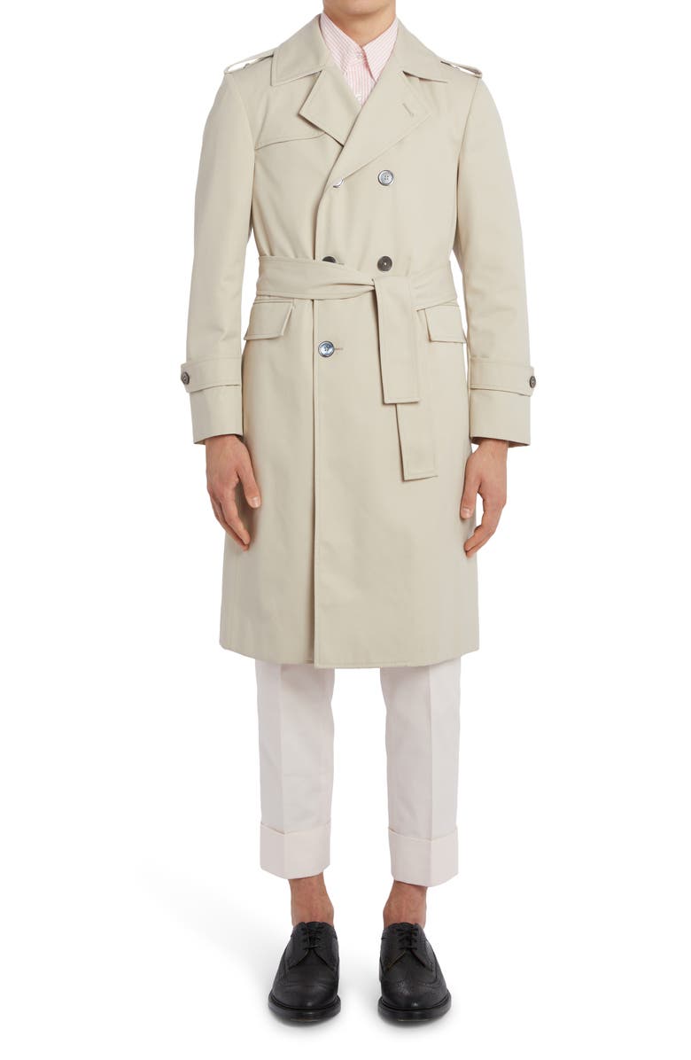 Thom Browne Unconstructed Trench Coat, Main, color, 