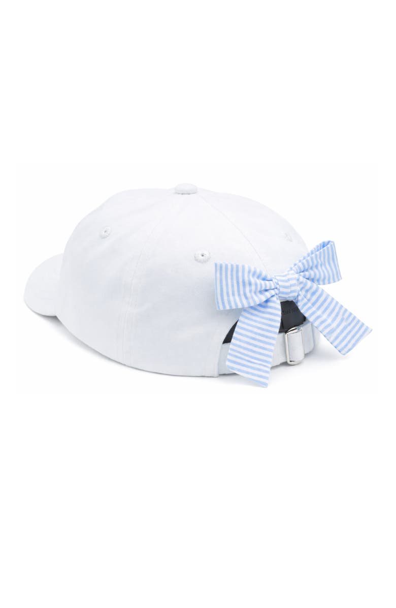 Bits & Bows USA Soccer Bow Baseball Hat, Alternate, color, White