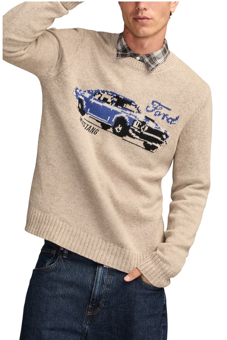 Mustang Cotton Blend Sweater, Main, color, OATMEAL