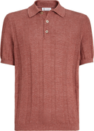 Brunello Cucinelli Rib knit polo