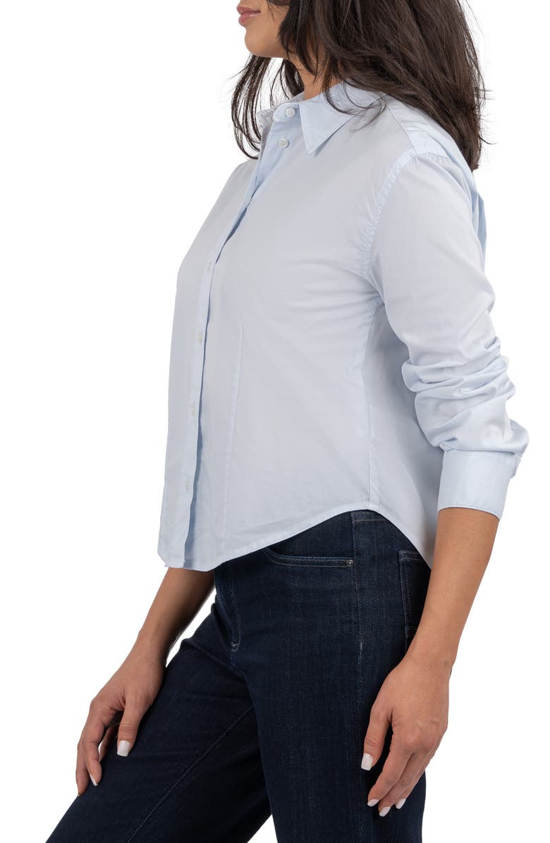 KUT from the Kloth Milla Crop Shirt, Alternate, color, Light Blue