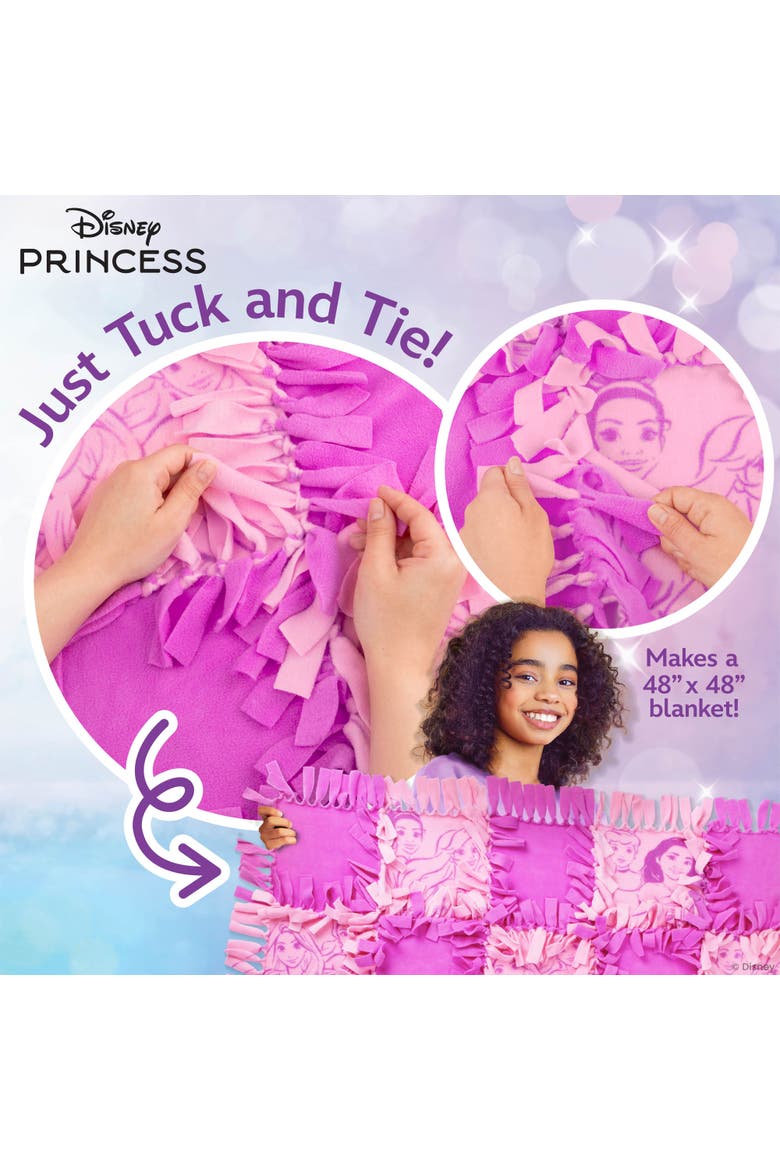 No Sew Blanket, Disney Princess, DIY 48 Inch Blanket Craft Kit, Alternate, color, Multicolored