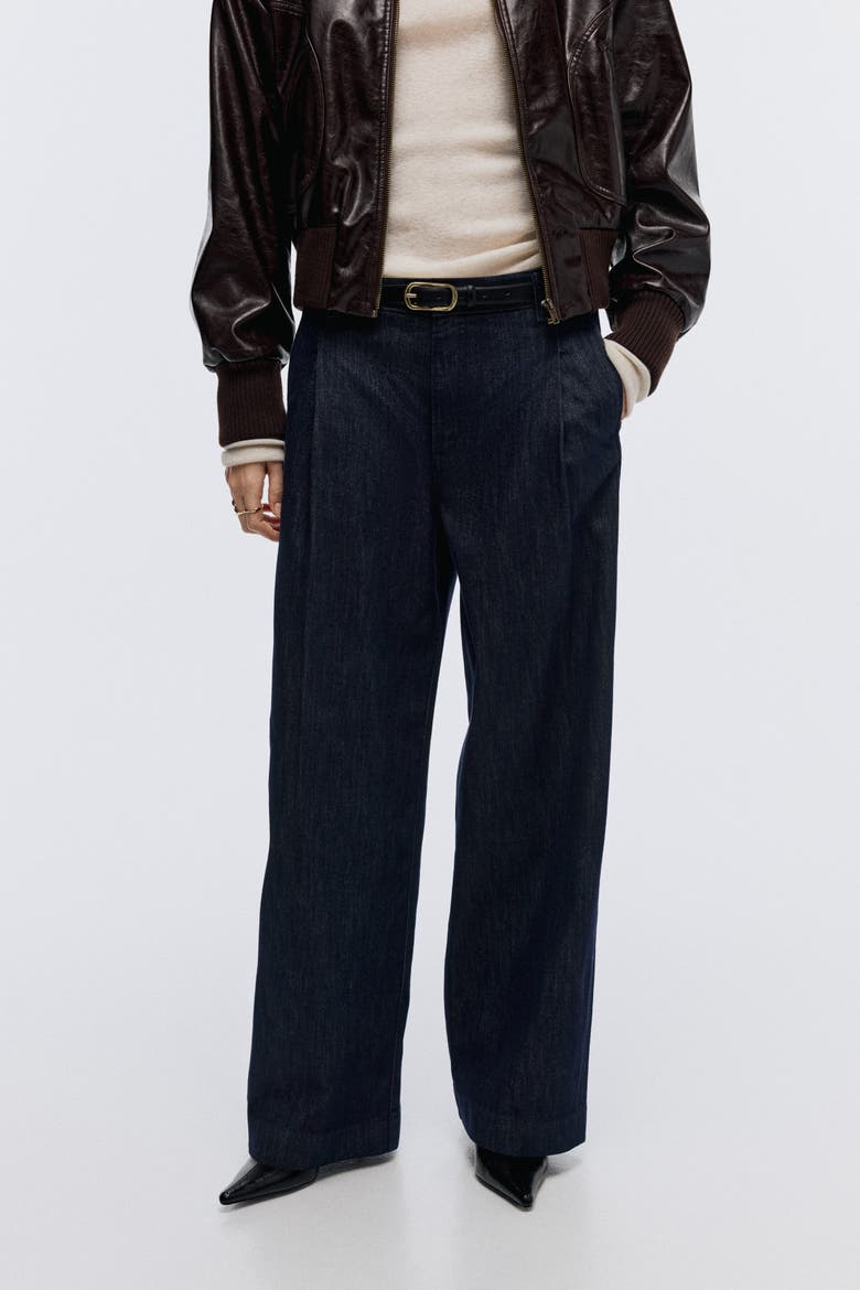 Wide Regular Jeans, Alternate, color, Dark denim blue