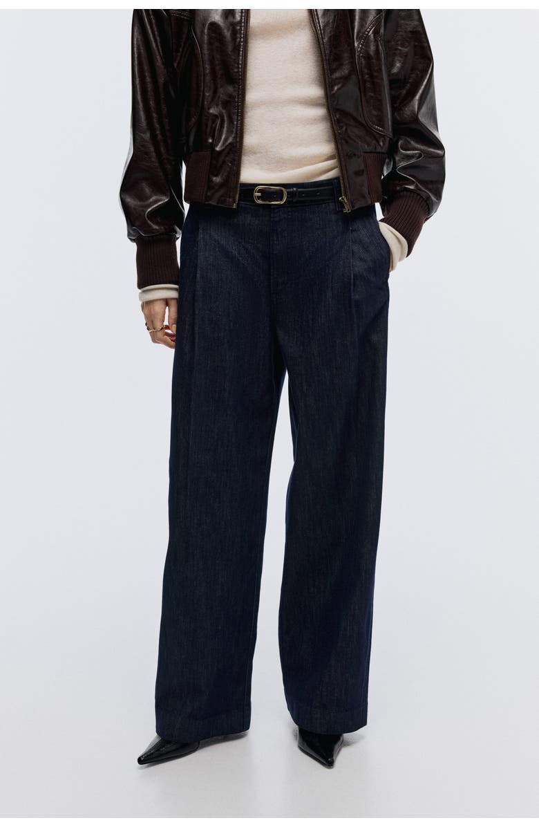 H&M Wide Regular Jeans, Alternate, color, Dark Denim Blue