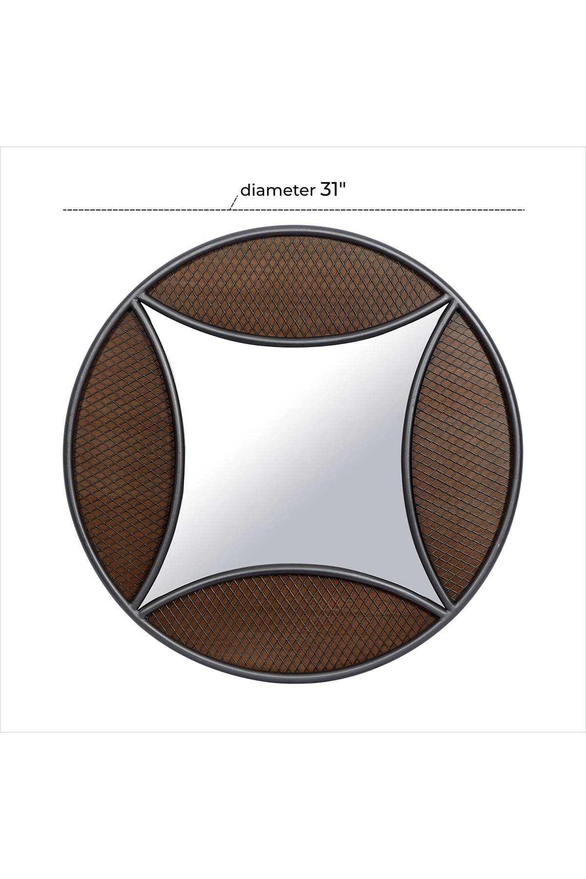 SONOMA SAGE HOME Brown Wood Industrial Wall Mirror | Nordstromrack
