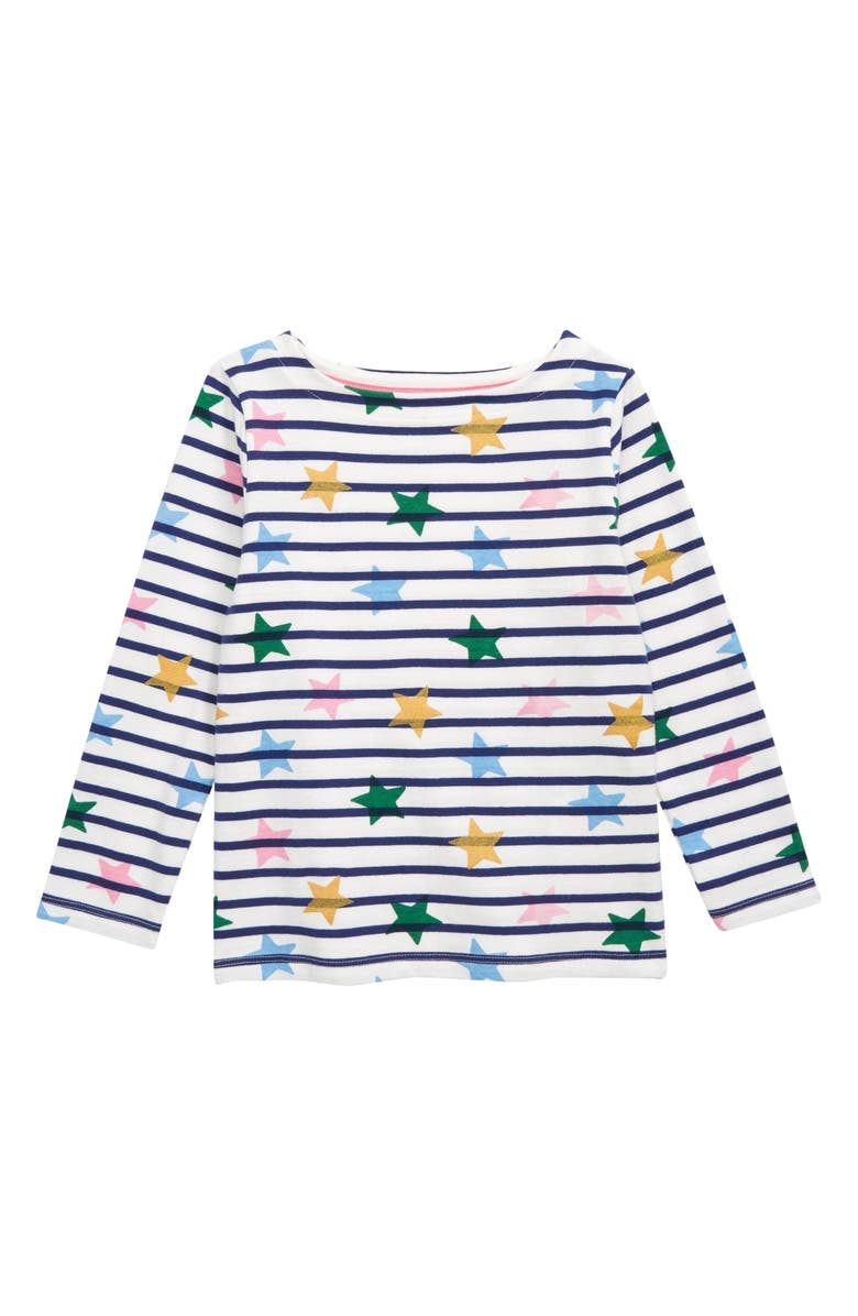 Mini Boden Kids' Everyday Breton Stripe Cotton T-Shirt, Main, color, 