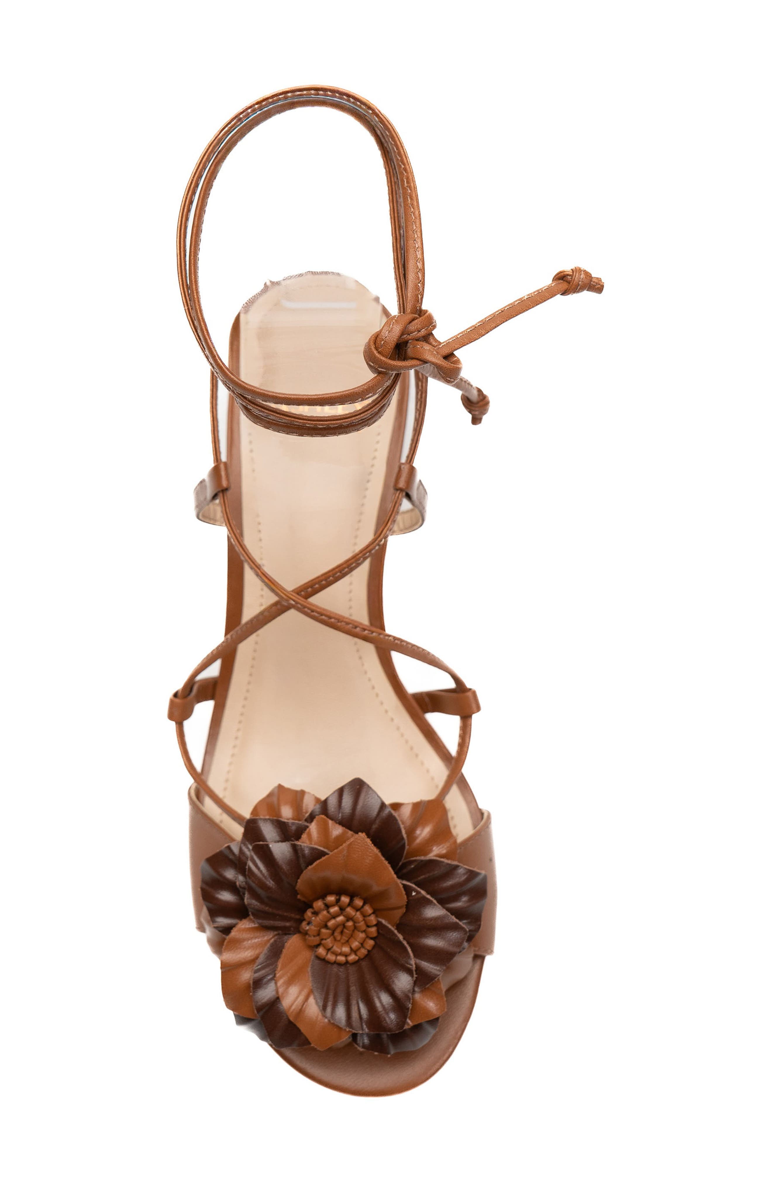 Orchid Ankle Wrap Sandal, Alternate, color, TAN