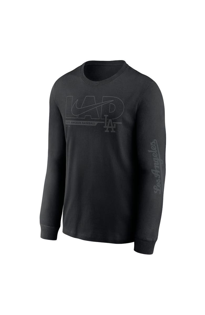 Nike Men's Nike Los Angeles Dodgers Local Pitch Black Long Sleeve T-Shirt, Alternate, color,