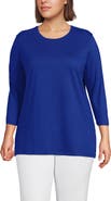 Lands' End 3/4 Sleeve Cotton Supima Tunic