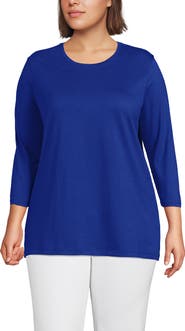 Lands' End 3/4 Sleeve Cotton Supima Tunic