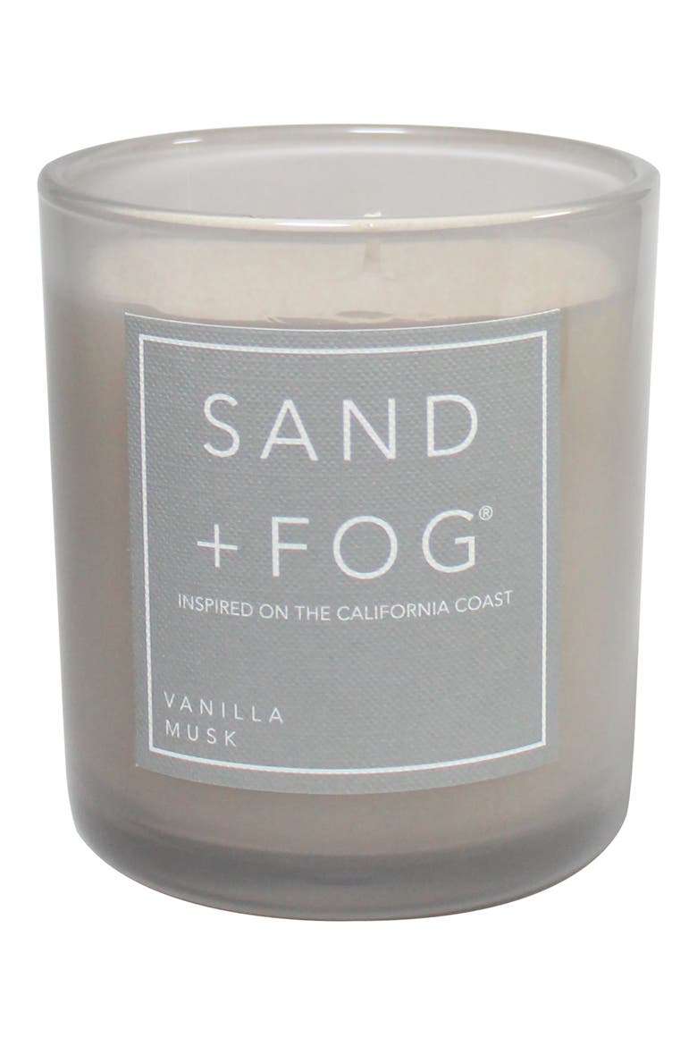 Vanilla Musk Scented Glass Jar Candle, Main, color, VANILLA MUSK