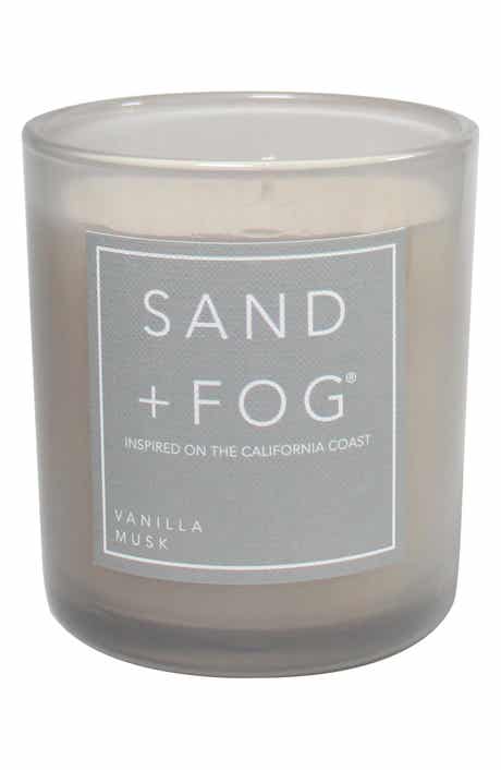 SAND AND FOG Vanilla Musk Scented Glass Jar Candle
