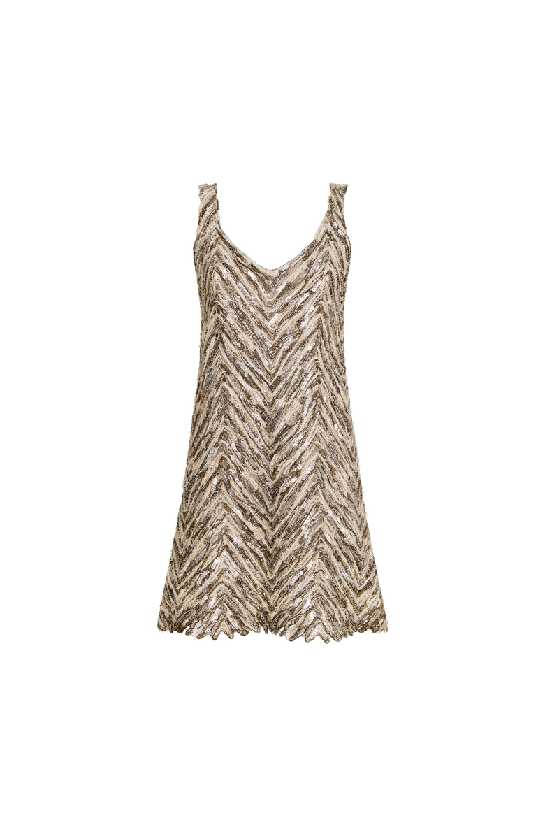 Dazzling Embroidery dress, Alternate, color, Brown