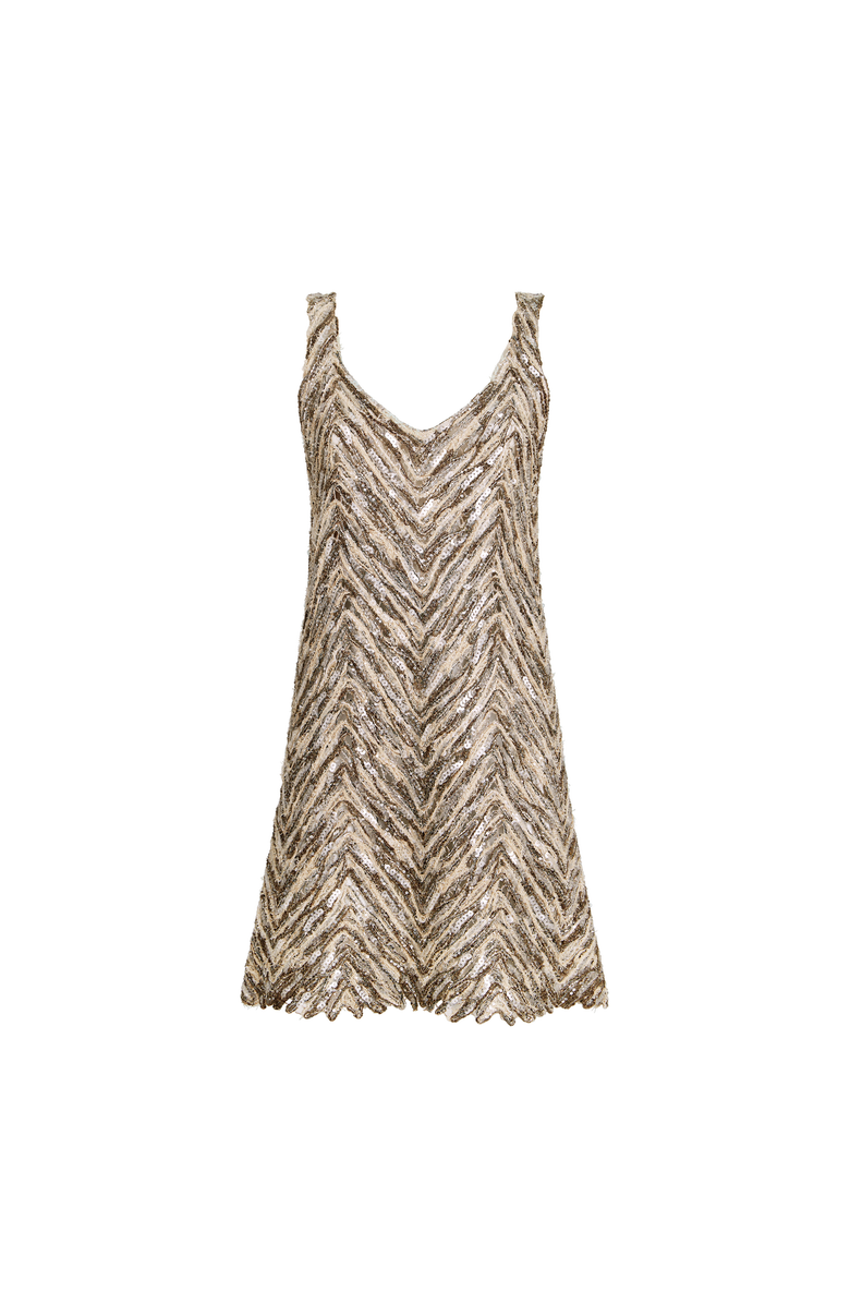 Brunello Cucinelli Dazzling Embroidery dress, Alternate, color, Brown