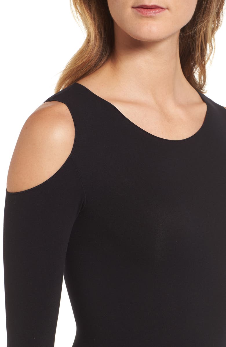 Commando Ballet Cutout Bodysuit, Alternate, color, 