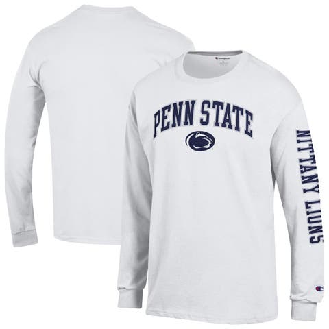 Men's Champion  White Penn State Nittany Lions Arch Over Logo 2-Hit Long Sleeve T-Shirt