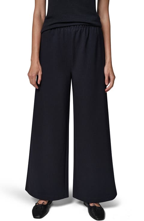 Double Knit Wide Leg Pants