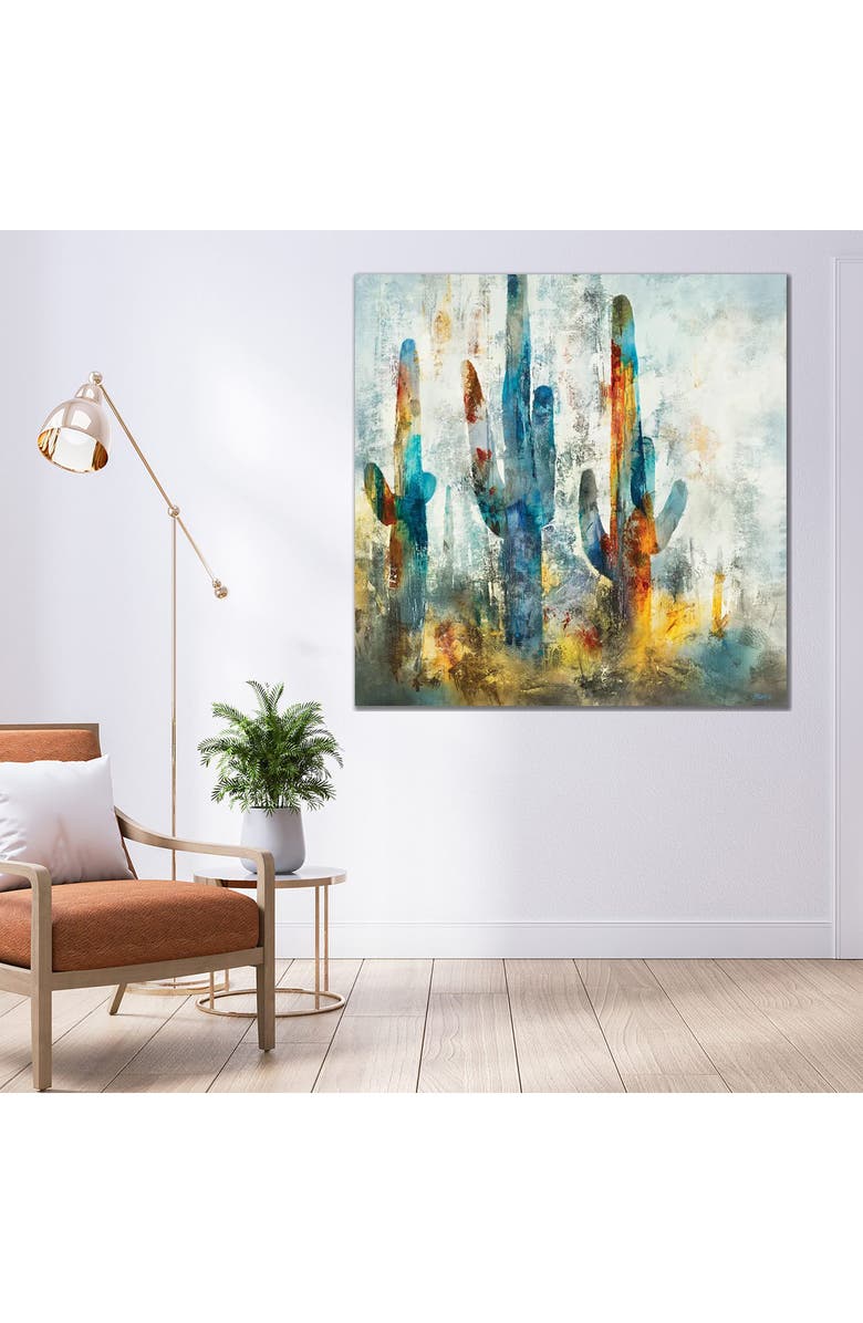 iCanvas Saguaro Forest Canvas Artwork, Alternate, color, Blue Desert