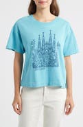 CITY BLUES Crop Cotton Graphic T-Shirt