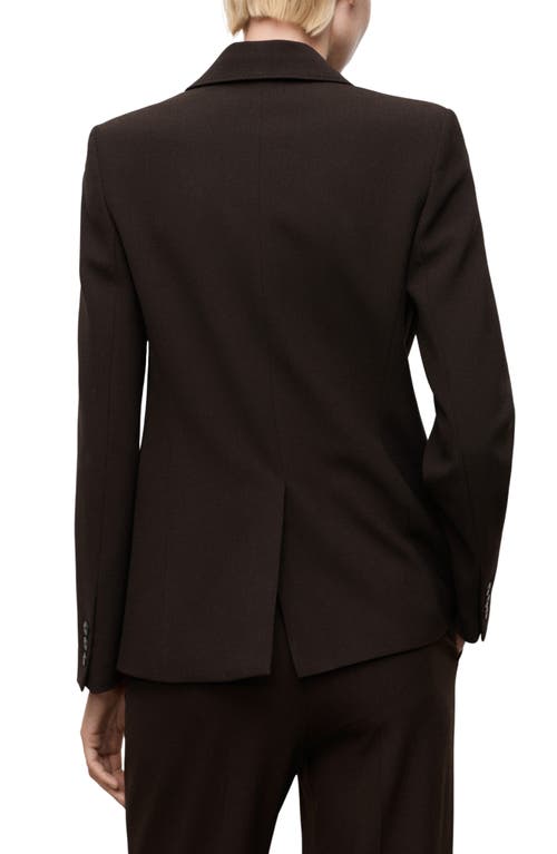 Mango Straight Fit Blazer In Black