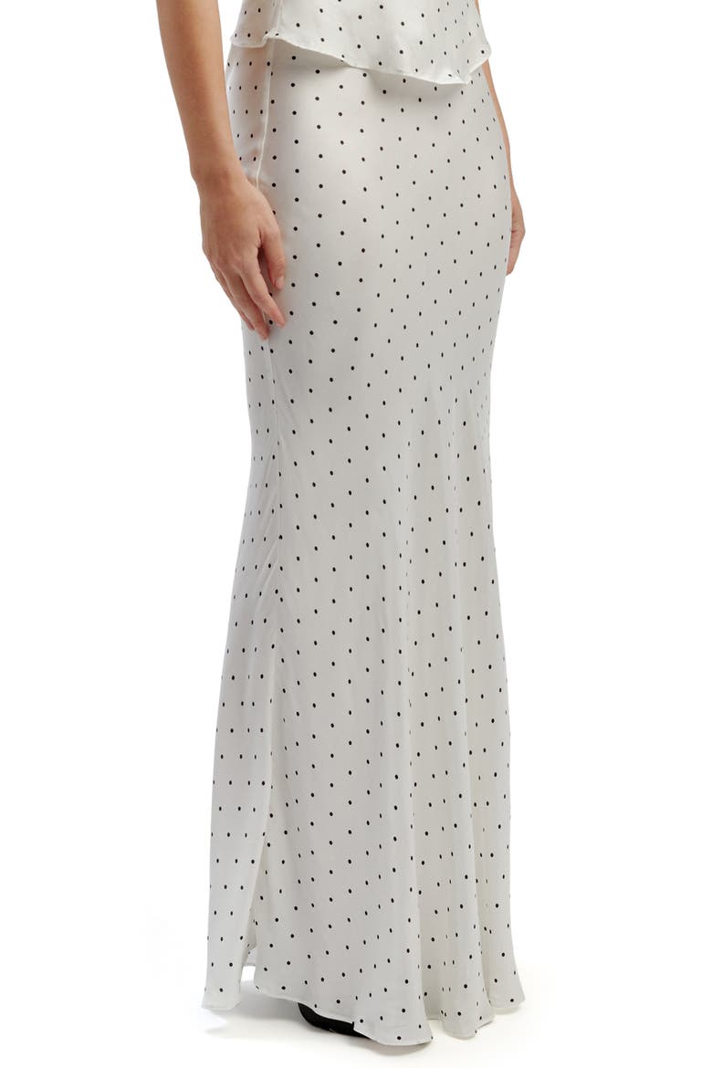 Isadore Dot Print Maxi Skirt, Alternate, color, BLACK/WHITE SPOT