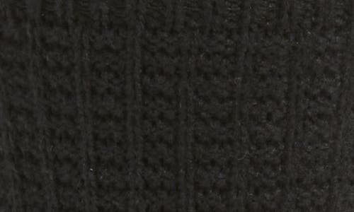 Nordstrom Waffle Texture Cotton Blend Crew Socks In Black