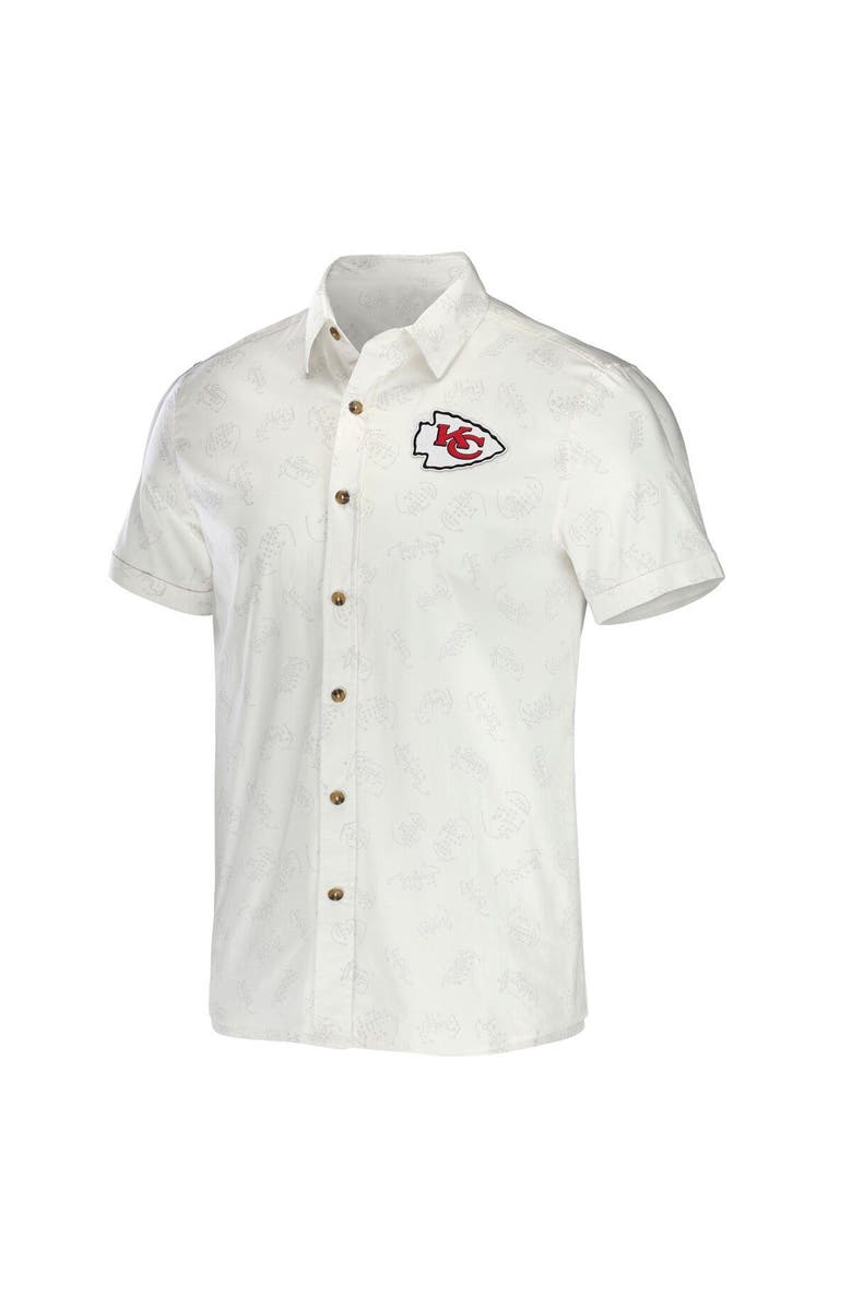NFL X DARIUS RUCKER Men's NFL x Darius Rucker Collection by Fanatics White Kansas City Chiefs Woven Button-Up T-Shirt, Alternate, color, 