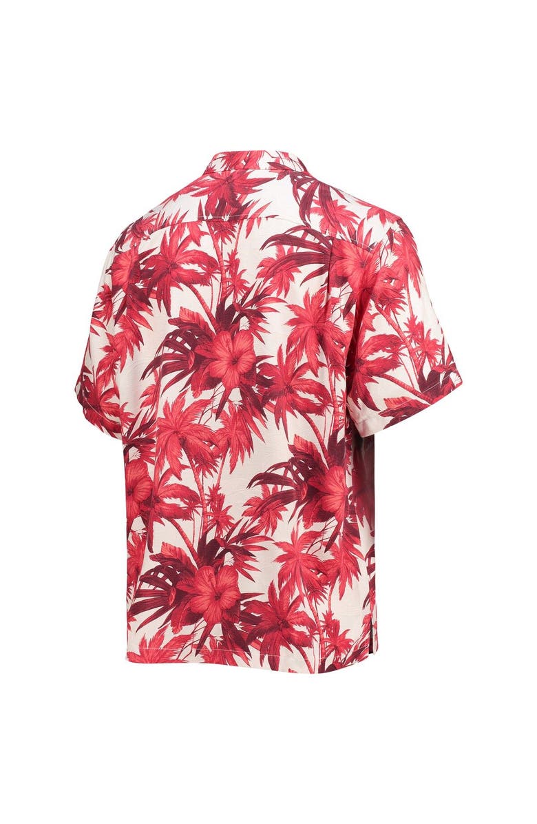 Tommy Bahama Men's Tommy Bahama Red Atlanta Falcons Sport Harbor Island Hibiscus Camp Button-Up Shirt, Alternate, color, 
