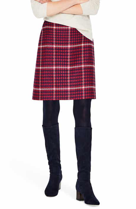 Boden British Tweed Wool Mini Skirt
