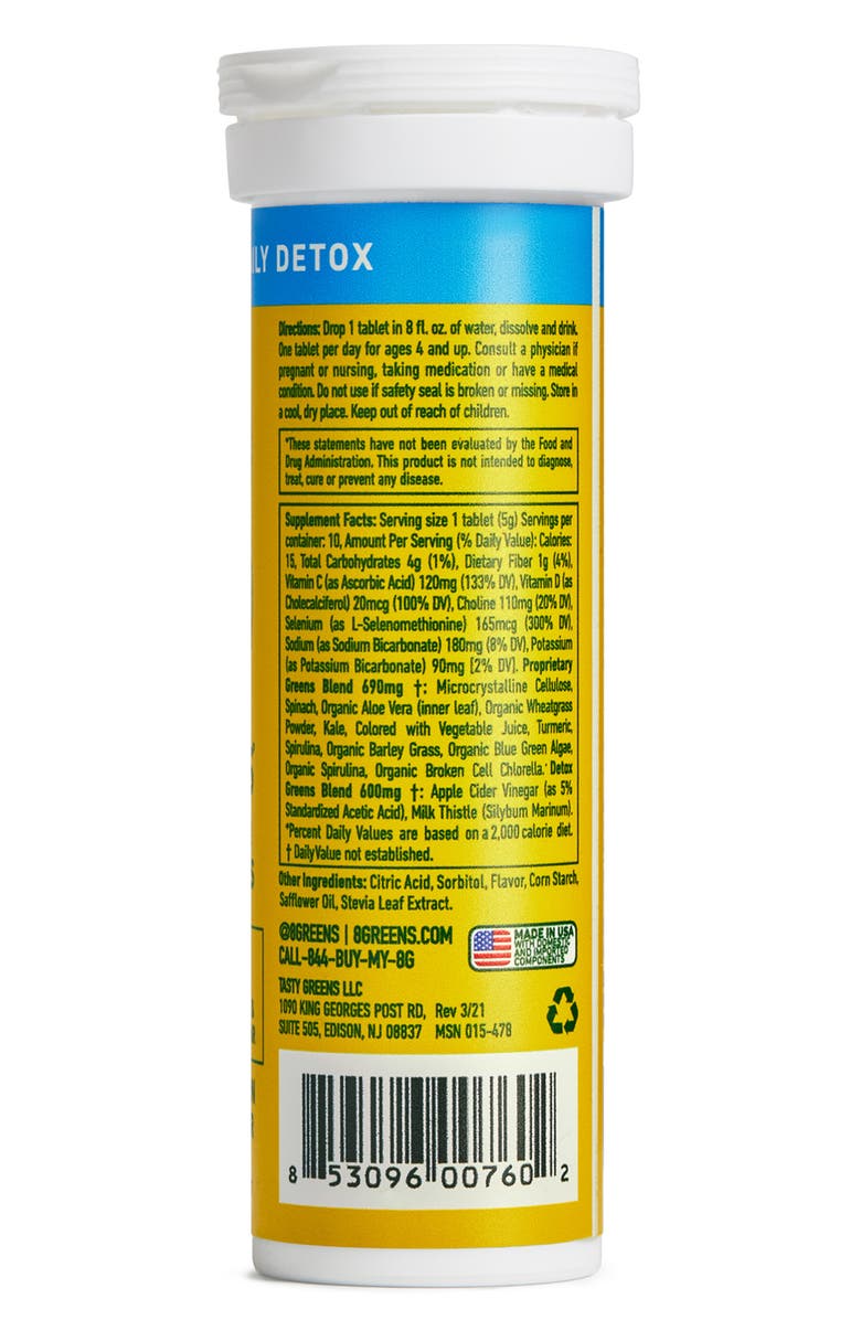 8Greens Detox with Milk Thistle & Apple Cider Vinegar Dietary Supplement, Alternate, color,