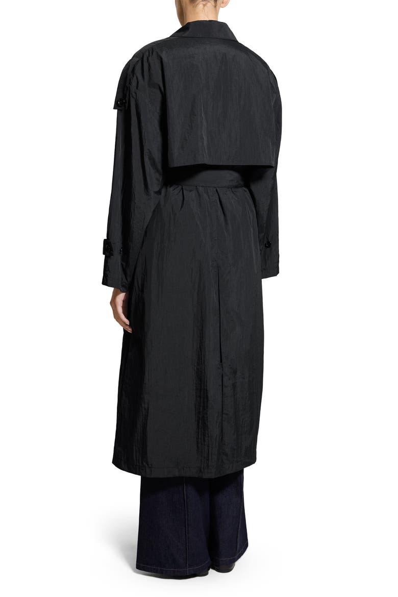 Recycled Nylon Trench Coat, Alternate, color, BLACK - 001