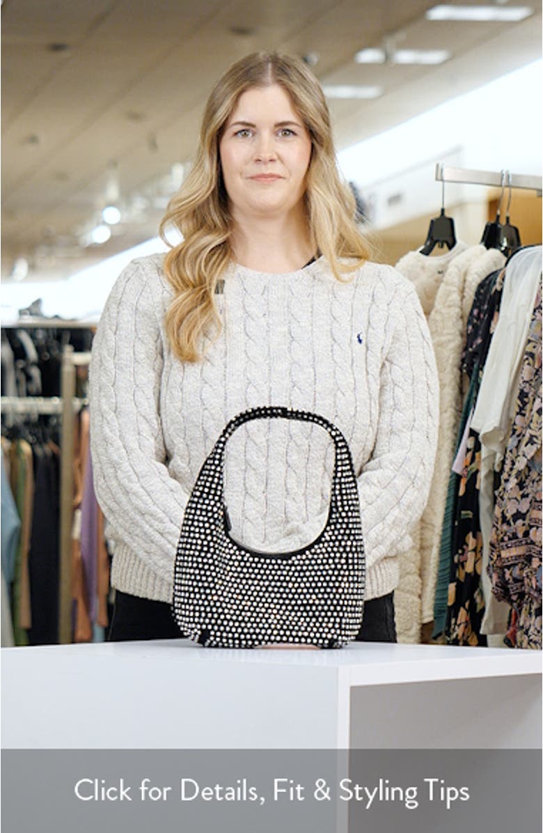 The Medium Crystal Embellished Oiled Suede Top Handle Bag, sales video thumbnail