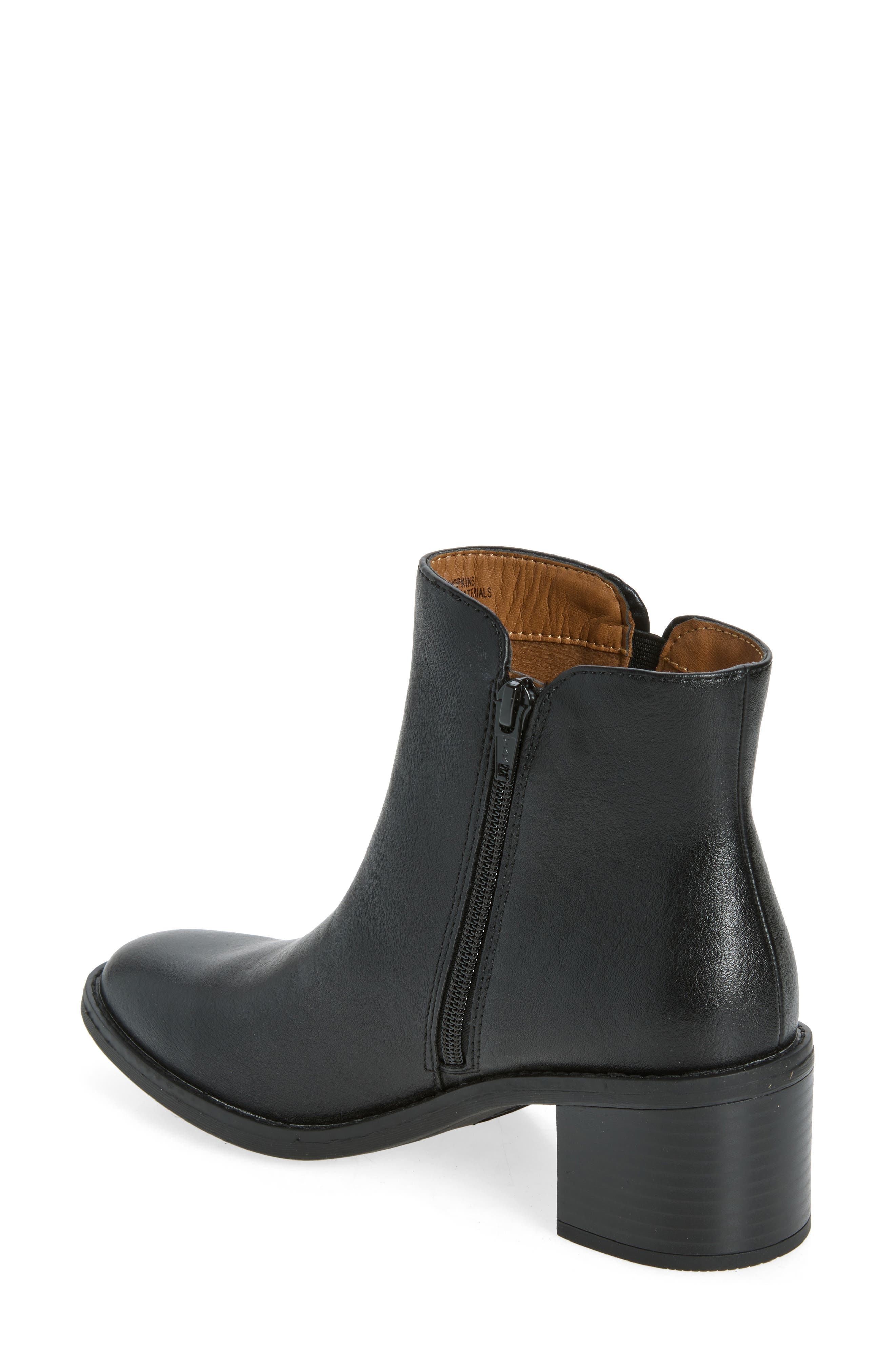 Hopkins Faux Leather Bootie, Alternate, color, BLACK