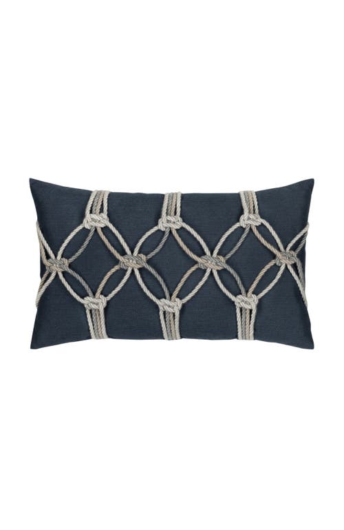 Elaine Smith Rope Hand Knotted Macrame Indoor & Outdoor Woven Accent Pillow