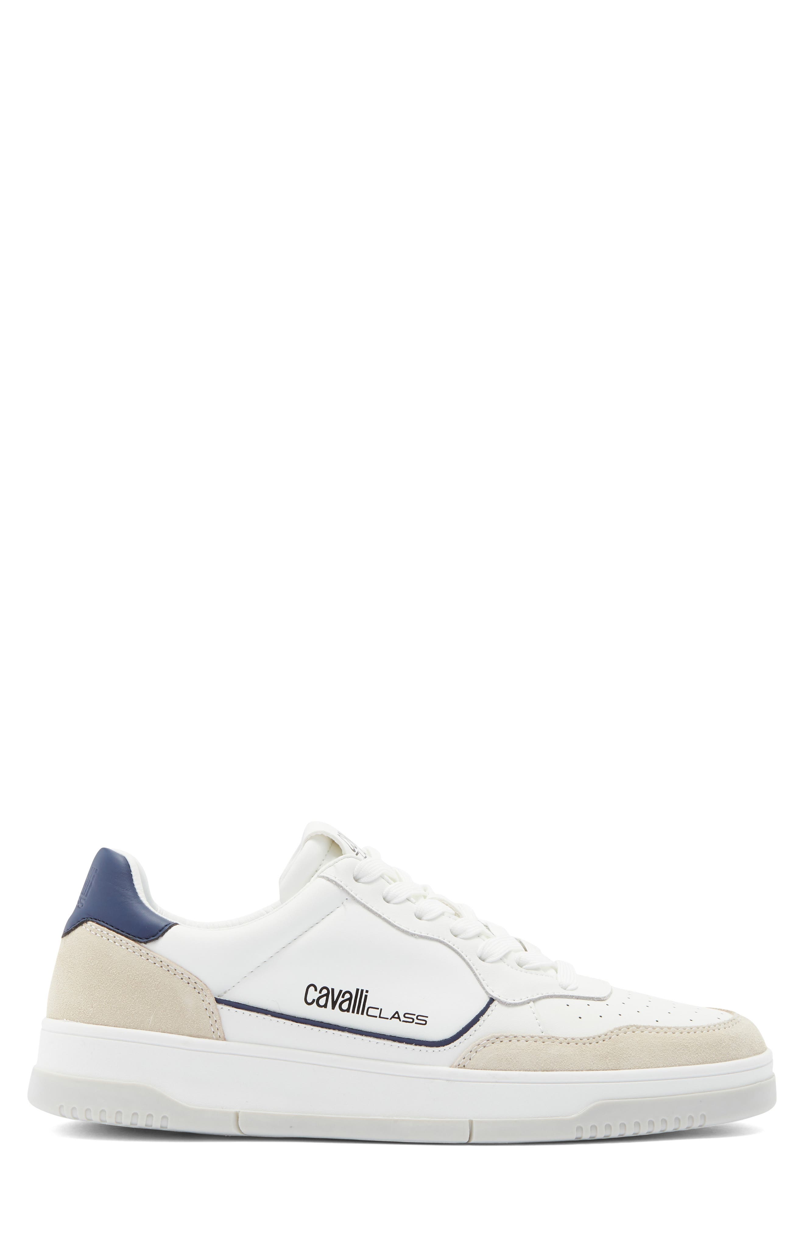 Roberto Cavalli Hip Sneaker, Alternate, color, White/ Off White/ Navy