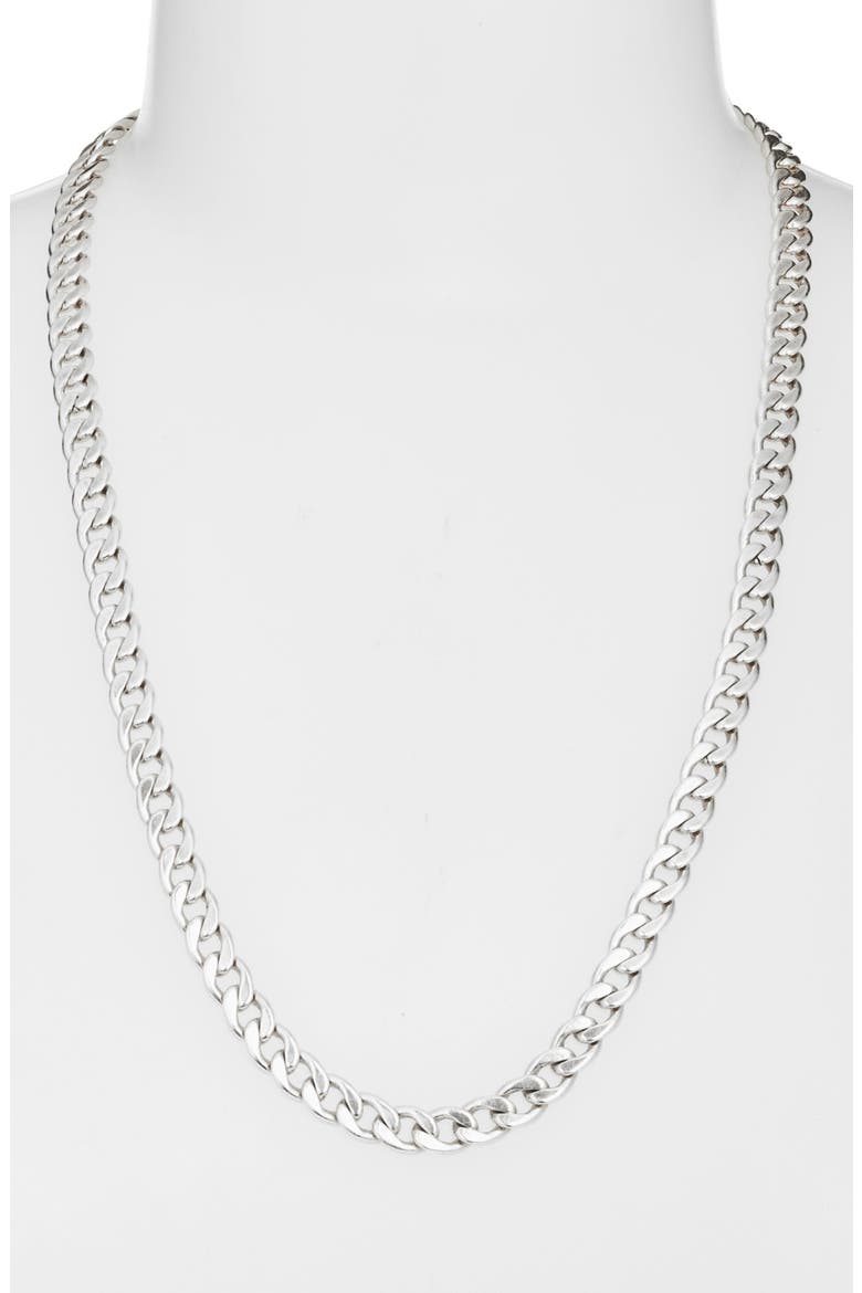 Rhapsody Cuban Chain Necklace, Alternate, color, SILVER