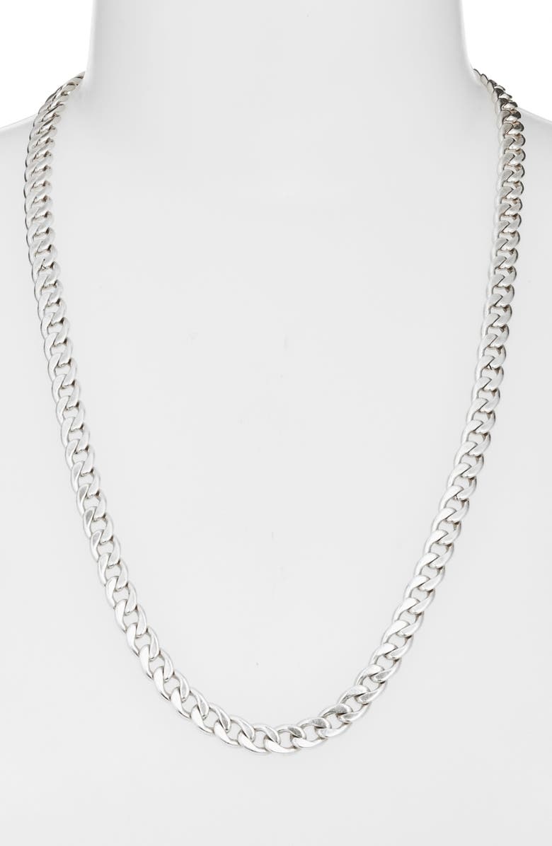 Child of Wild Rhapsody Cuban Chain Necklace, Alternate, color, Silver