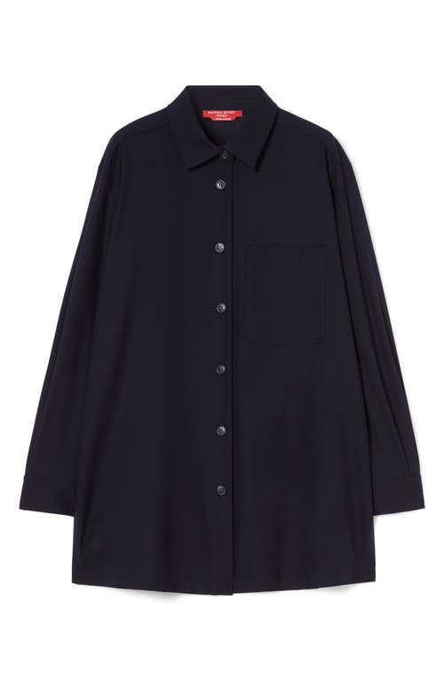 Marina Rinaldi Yanina Twill Shirt Jacket In Blue