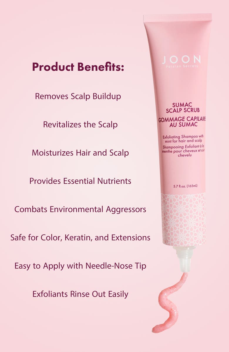 JOON Sumac Scalp Scrub & Exfoliating Shampoo, Alternate, color, Pink