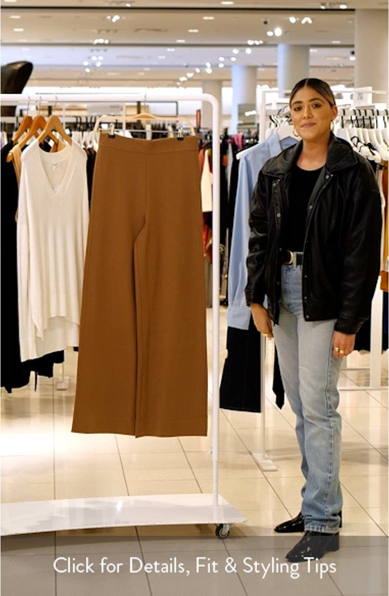 Irina Pull-On Wide Leg Ponte Pants, sales video thumbnail