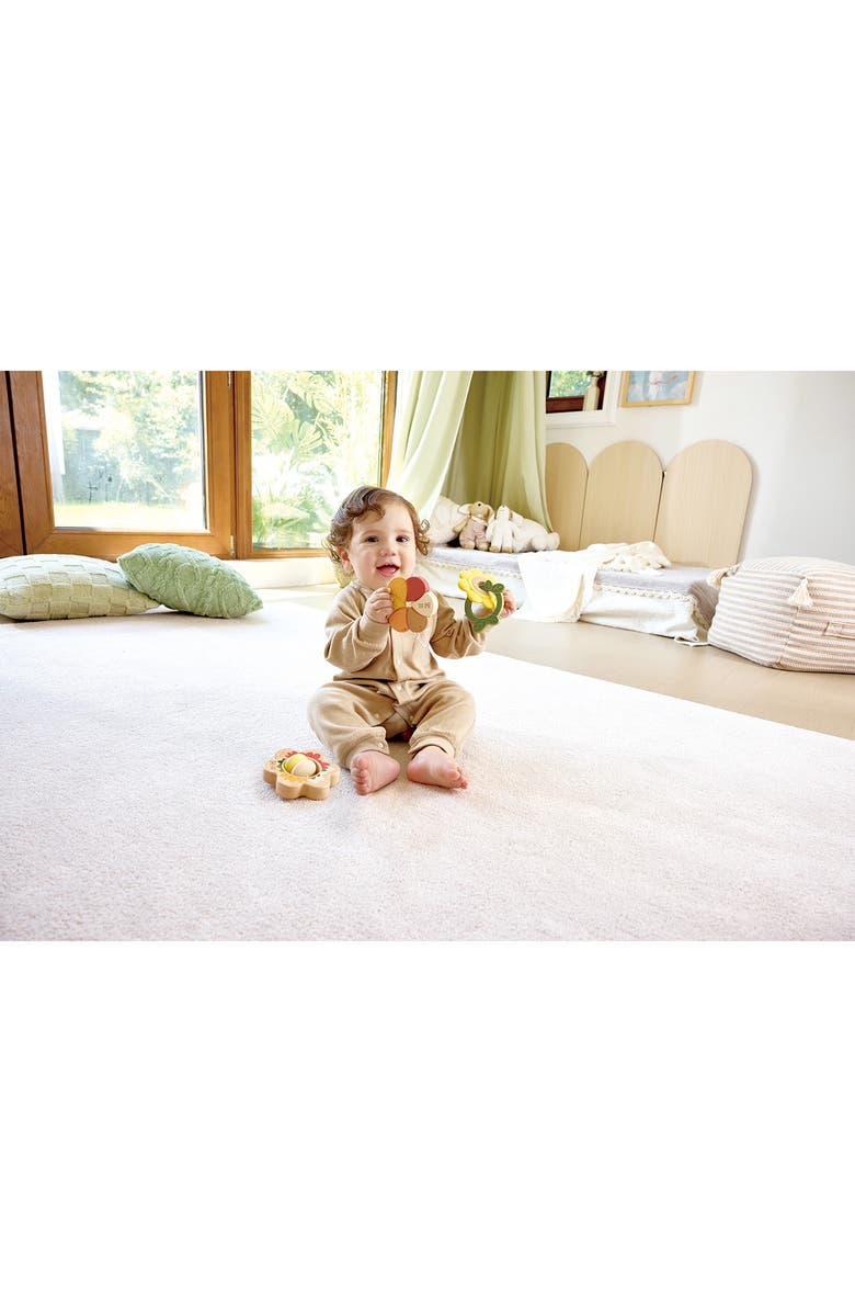 Hape Artful Flowers Rattle Trio, Alternate, color, 