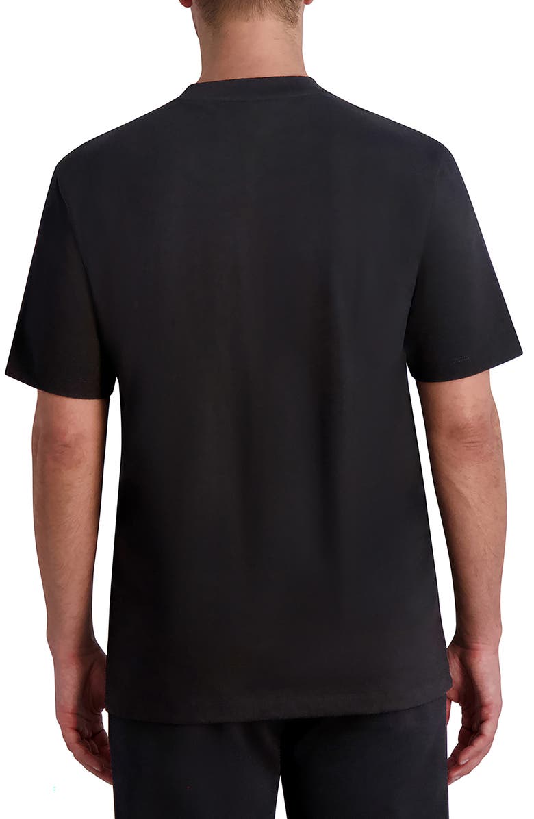 KARL LAGERFELD PARIS Embellished Organic Cotton Graphic T-Shirt, Alternate, color, 