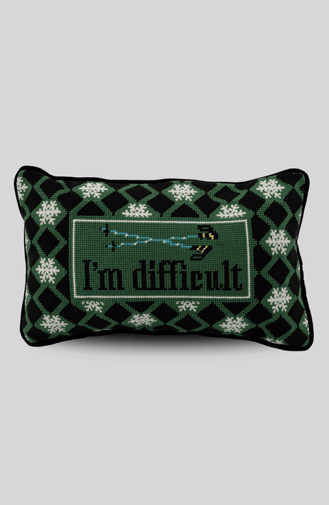 I'm Difficult Needlepoint Pillow