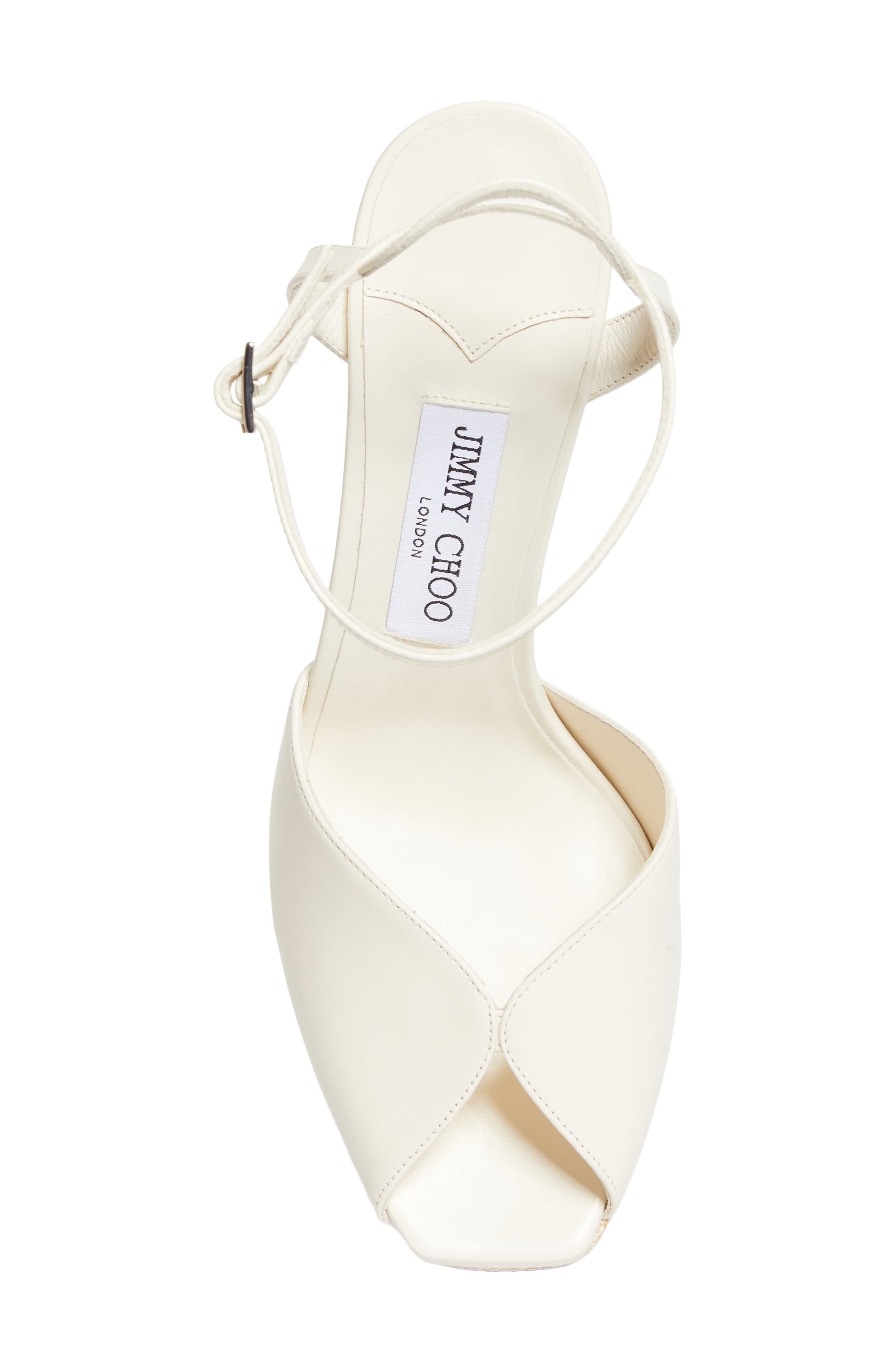 Jimmy Choo Sacaria Ankle Strap Platform Sandal, Alternate, color, Latte Mix