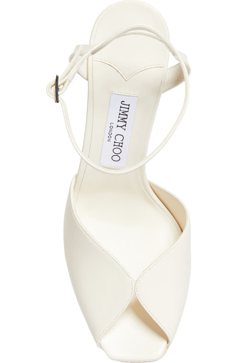 Jimmy Choo Sacaria Ankle Strap Platform Sandal, Alternate, color, Latte Mix