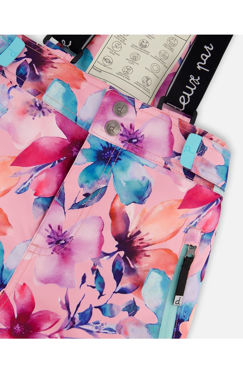 Deux par Deux Two-Piece Teknik Snowsuit with Jacket Watercolor Flower, Alternate, color, 