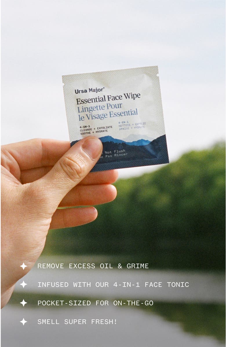 Ursa Major Essential Face Wipes, Alternate, color, Blue