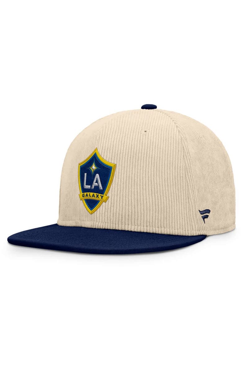 FANATICS Men's Fanatics Cream LA Galaxy Tempo Corduroy Snapback Hat, Main, color, Cream
